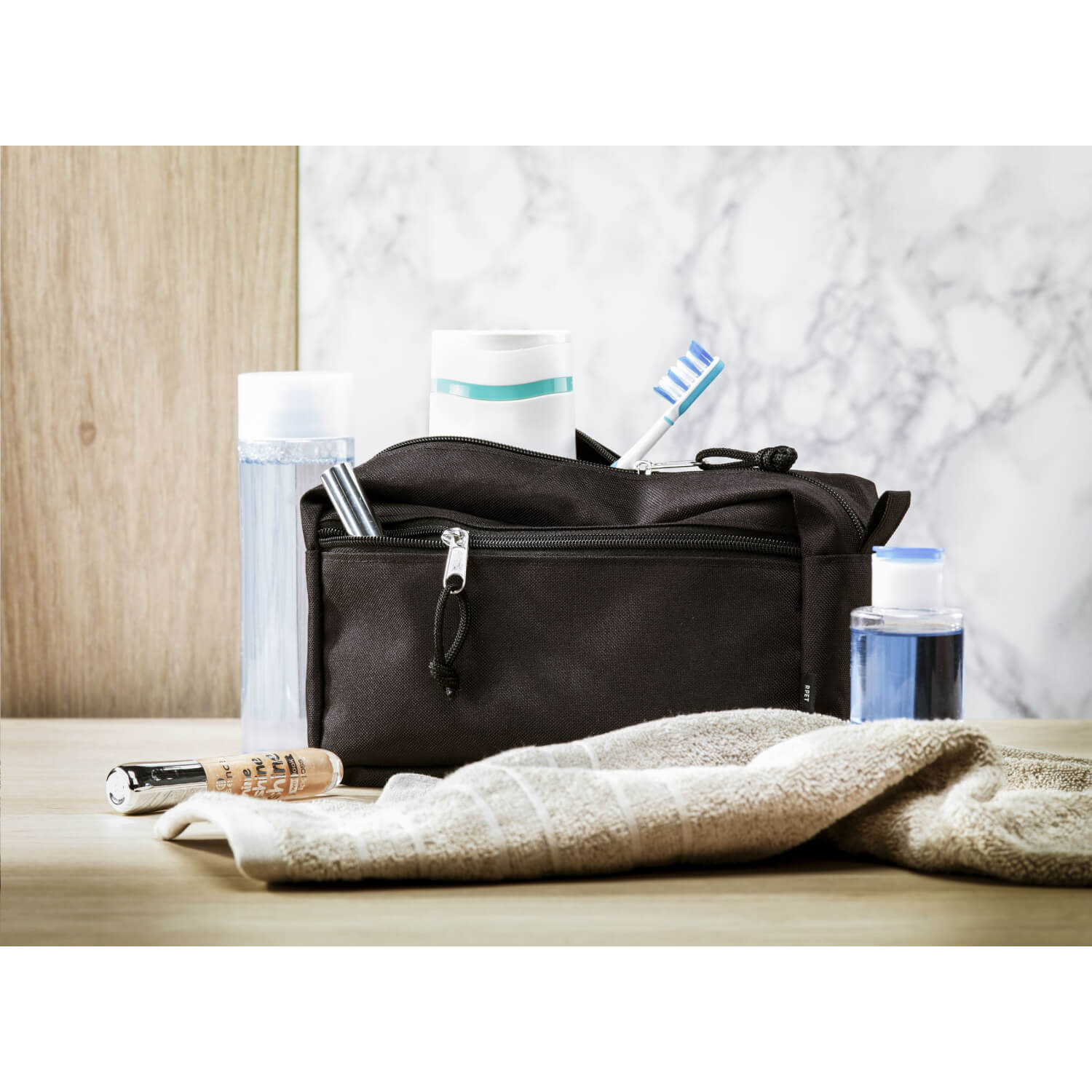 Stacey RPET Toiletry Bag - Black