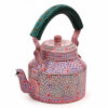 HAND PAINTED ALUMINIUM TEA KETTLE 1000ML - PINK CITY