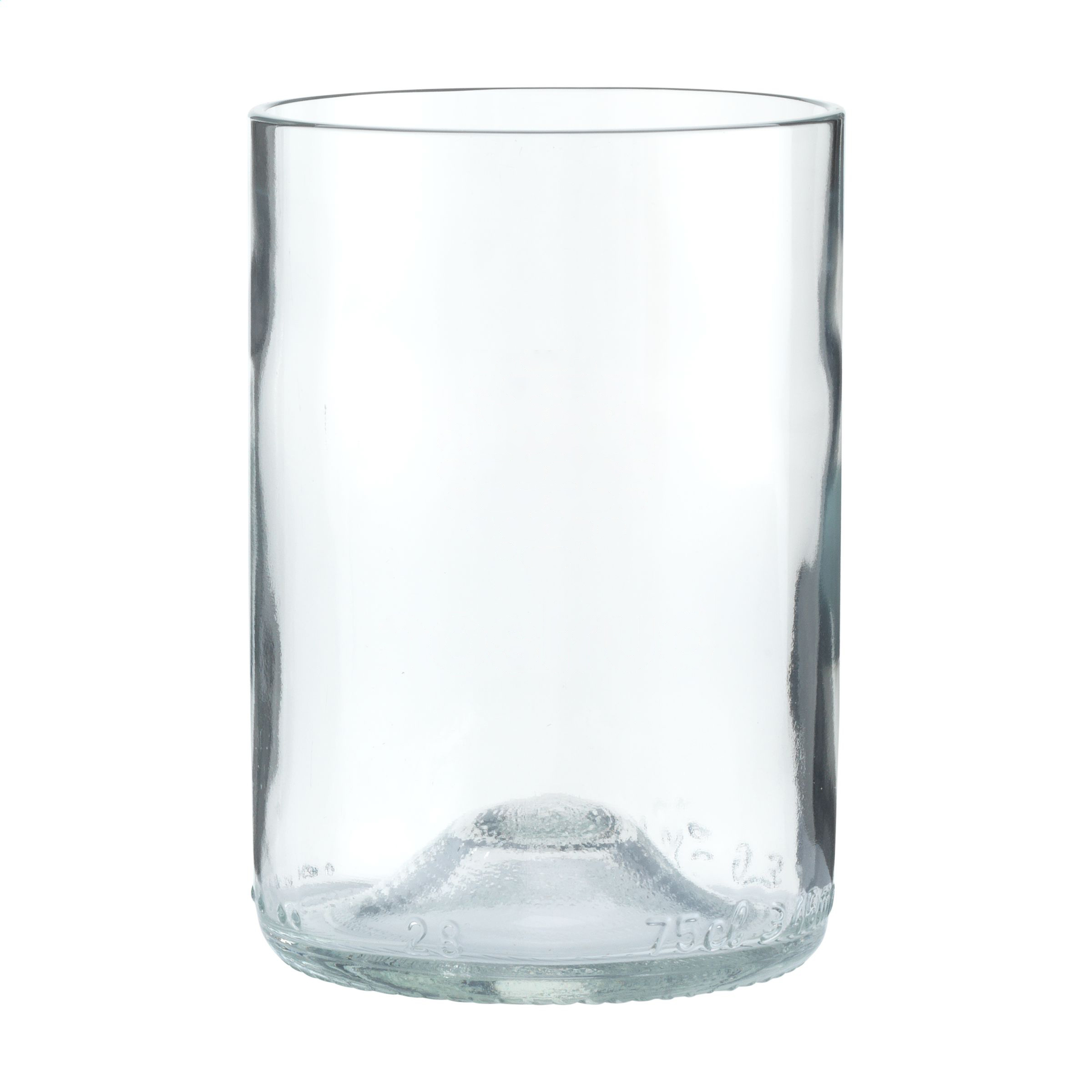 Rebottled tumbler drinking glass - transparent